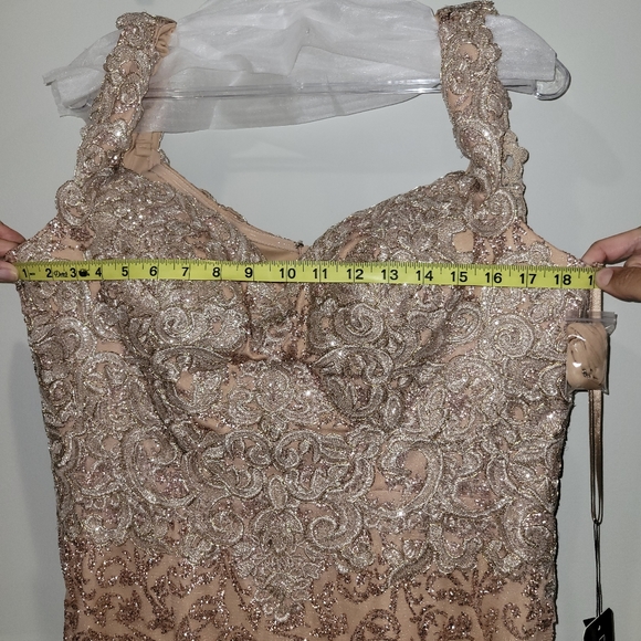 Rose Gold Formal gown. Size 14 - Picture 4 of 6